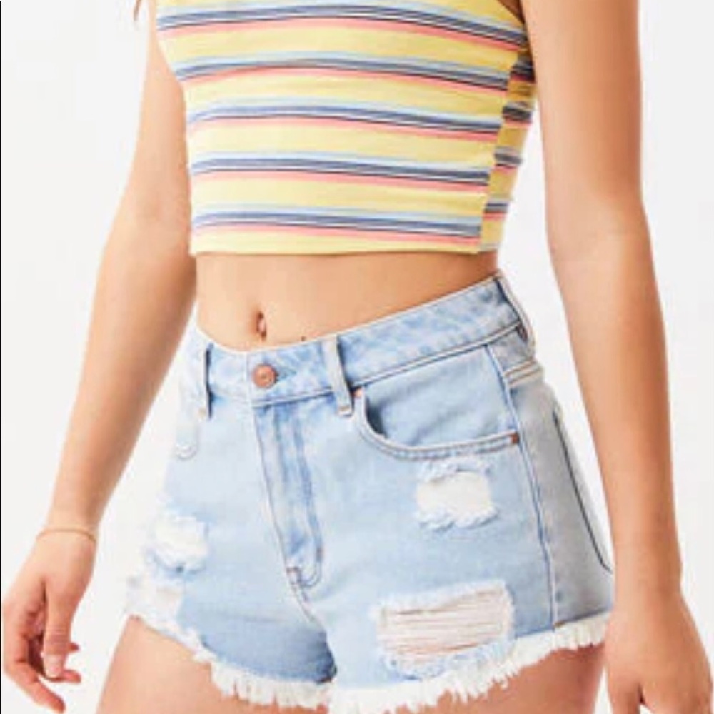 Pacsun High Rise Short Jean Blue